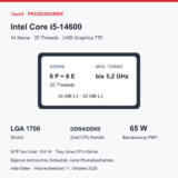 Intel Core i5-14600 im Review: 14 Kerne und vier Benchmarkwerte