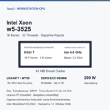Intel Xeon w5-3525 im Review: 16 Kerne und W790